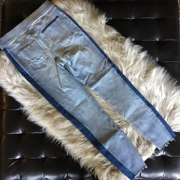 Spanx Side Stripe Distressed Skinny Jean Medium - Picture 5 of 6